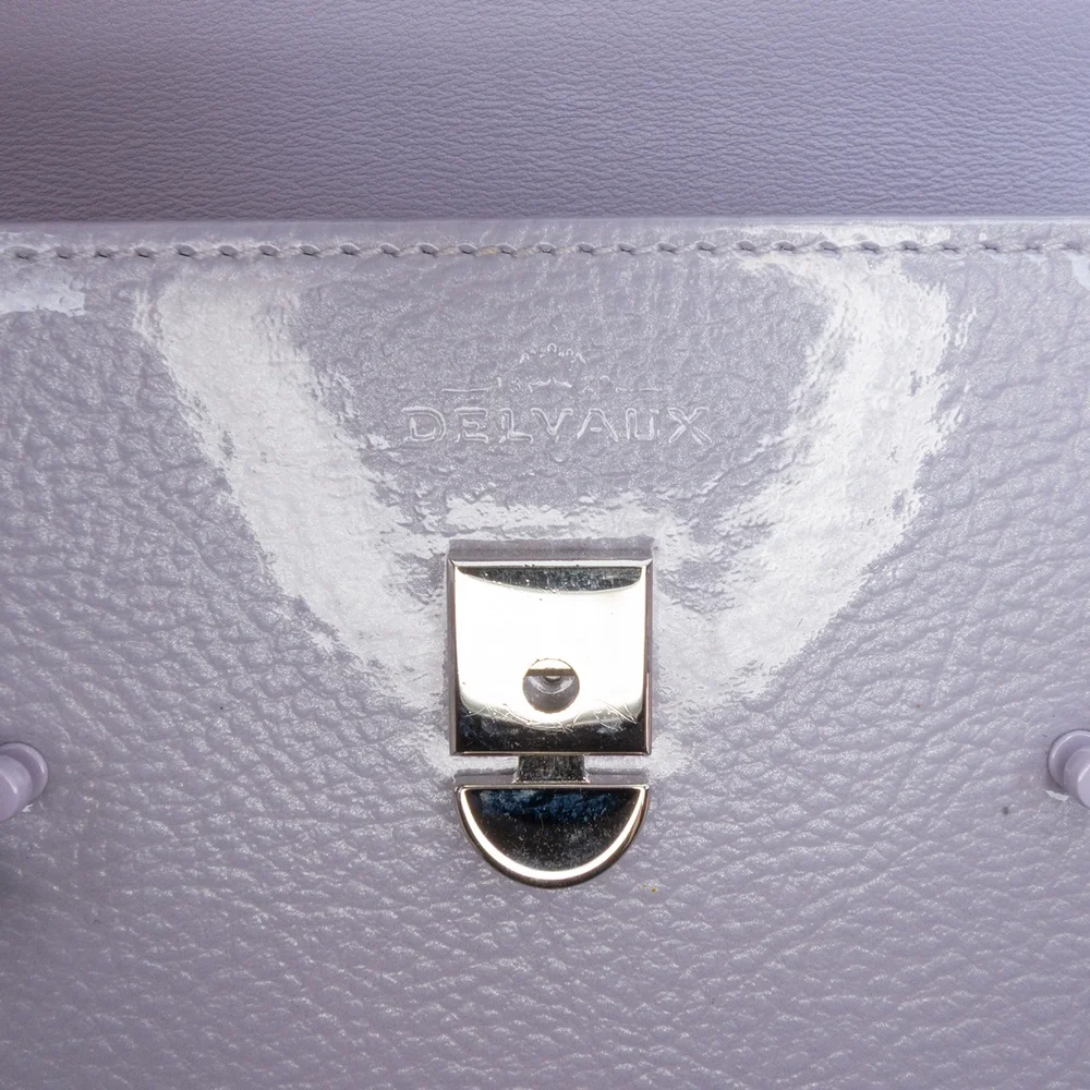 Pre-Loved Delvaux Micro Patent Tempete Satchel
